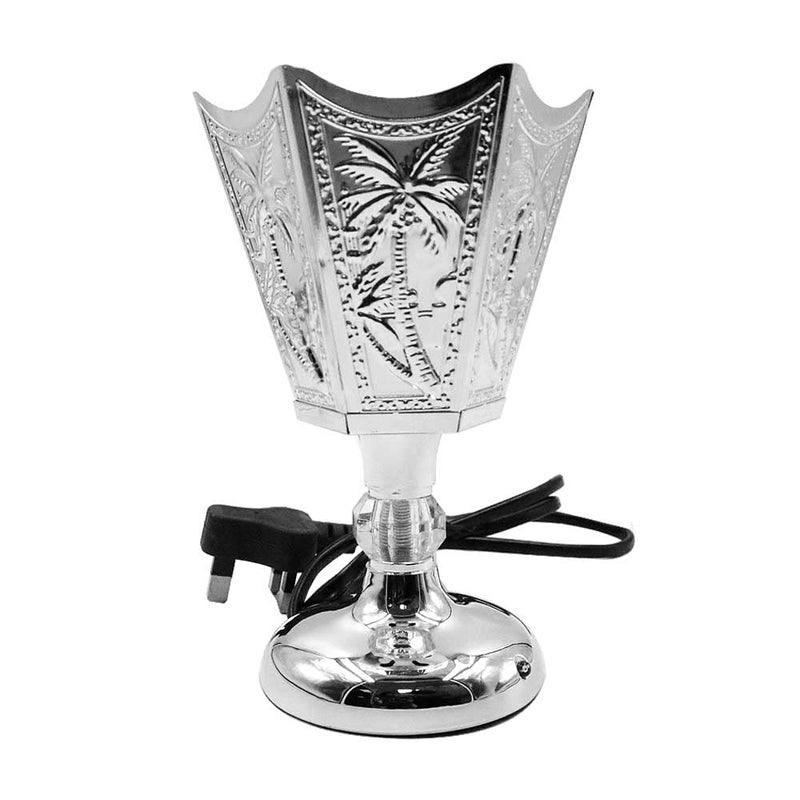 مبخرة كهربائية للبخور مع تحكم محسّن في درجة الحرارة، معطرة للمنزل، فضية